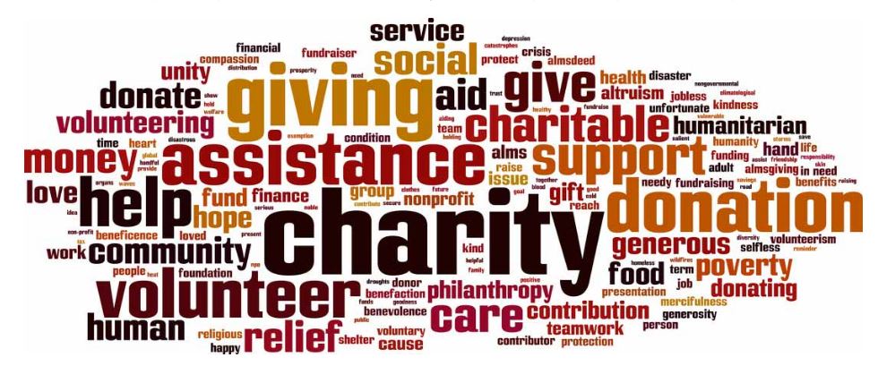picture of words describing things nonprofits provide